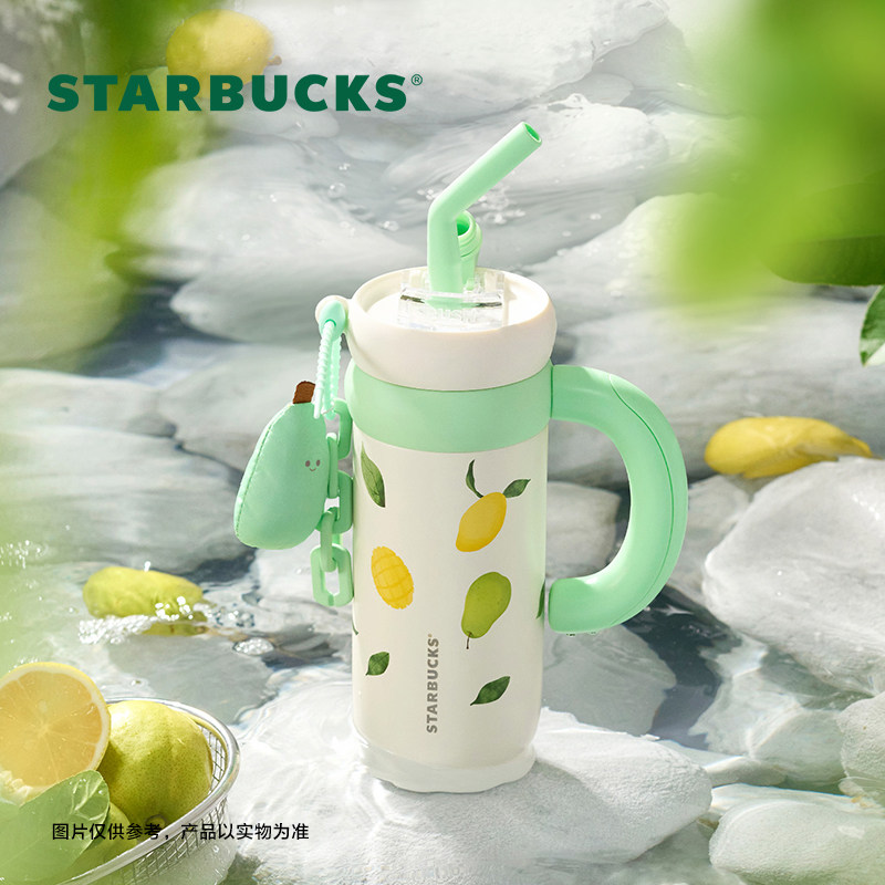 星巴克杯子氛围感不锈钢吸管杯高颜值随行水杯