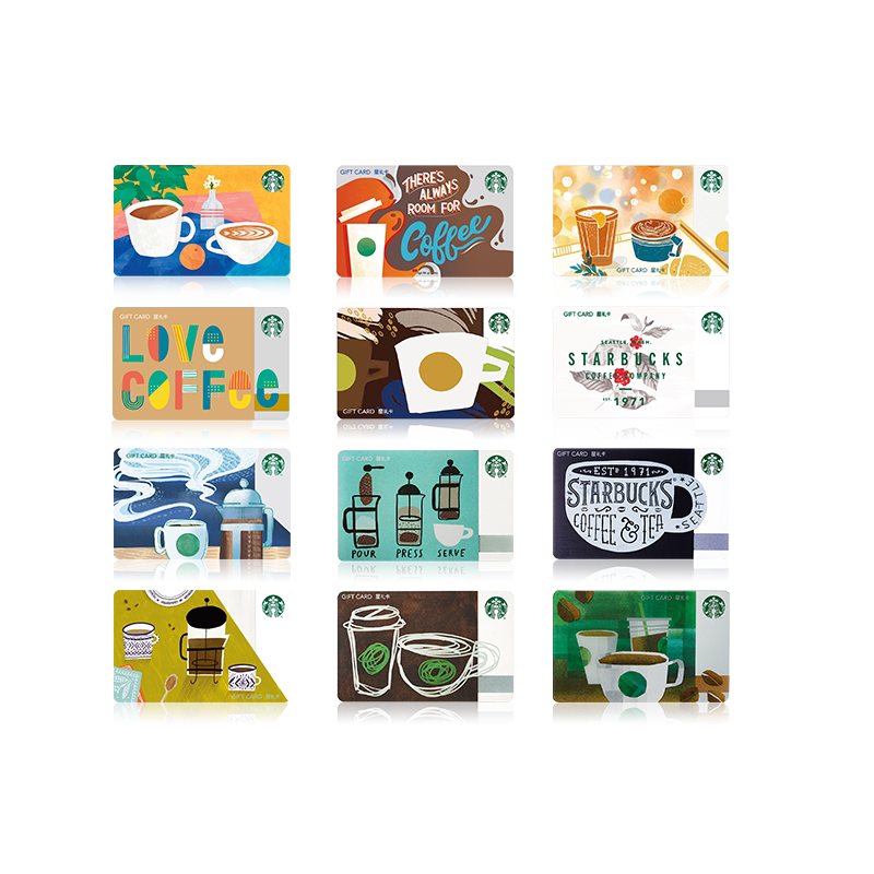 Starbucks星巴克 咖啡星人系列星礼卡 实体储值卡 送礼礼品卡