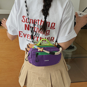 2026新款 男女童登山单肩包户外斜挎包 潮酷运动儿童拎包多巴胺时尚