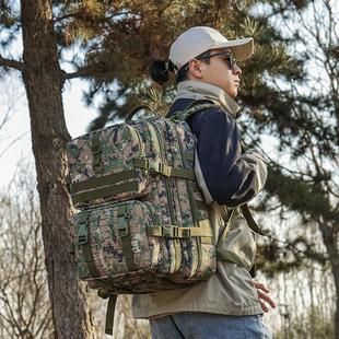 户外登山包男女军迷彩3P攻击战术背包大容量双肩包防p水旅游包40L