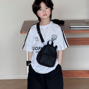 潮酷小孩斜挎包男孩洋气女童单肩包儿童休闲运动斜跨小包轻便背包
