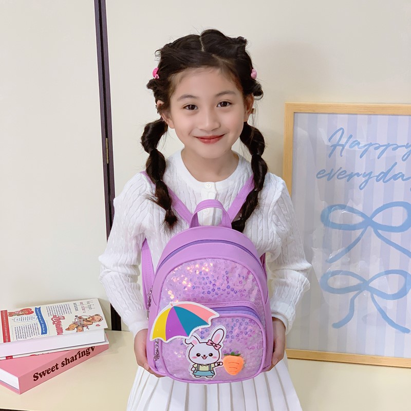 幼儿园甜美少女心亮片卡通双肩包