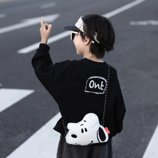 儿童史努比斜挎包女童宝宝出游单肩斜挎包可爱造型小狗出游零钱包