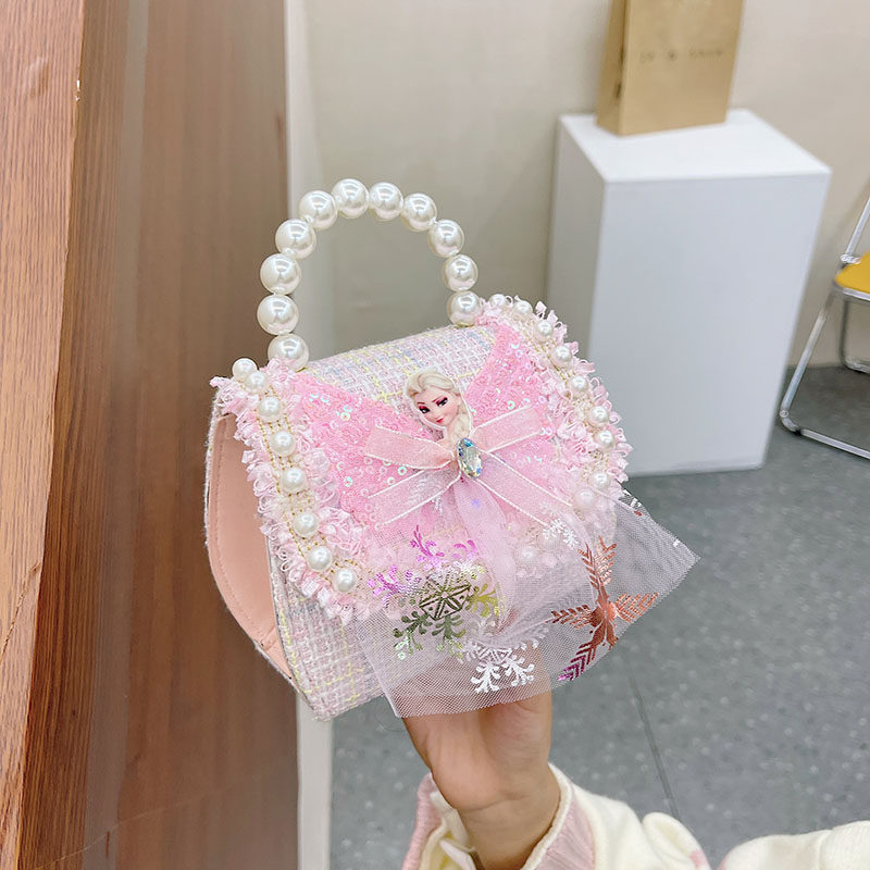 儿童包包女童可爱公主斜跨包网红爆款女孩珍珠手提包小香风包背包