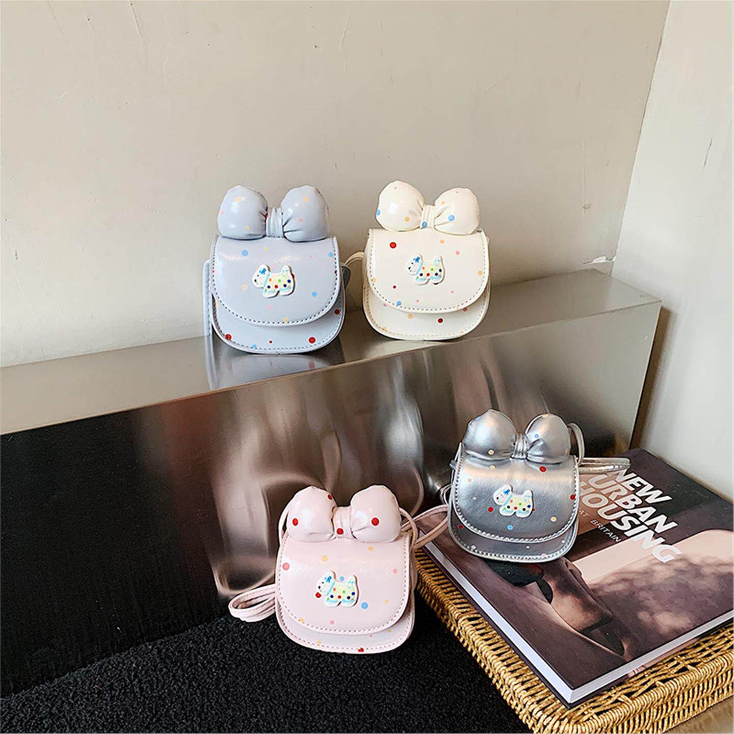 2026新款女童可爱小狗斜挎包卡通蝴蝶结小香风精致儿童单肩包夏季