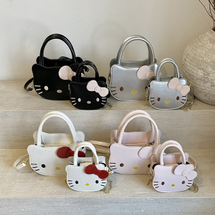 2025新款女童单肩包高颜值可爱卡通猫咪斜挎包女孩洋气时尚手提包