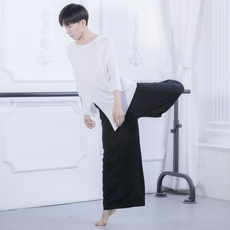 现代舞蹈服男生宽松莫代尔套装