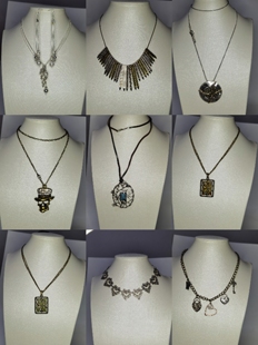 欧美外贸日韩复古爱心骷髅项链短款镂空桃心锁骨链女默认微瑕