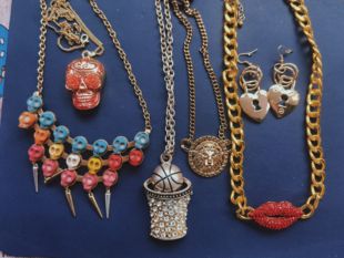 欧美外贸饰品个性夸张嘻哈项链狮子头骷髅头篮球吊坠锁骨链