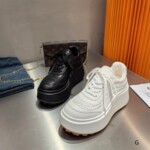 欧洲站真皮松糕厚底小白鞋女2025秋季新款欧货白色百搭增高老爹鞋