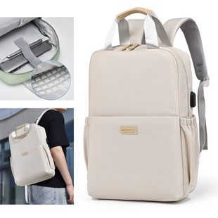 简约短途外出小众便携双肩包高中大学生休闲书包男 电脑背包女时尚