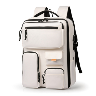 新款双肩包大容量电脑包16英寸商务休闲出差背包防水简约书包男女