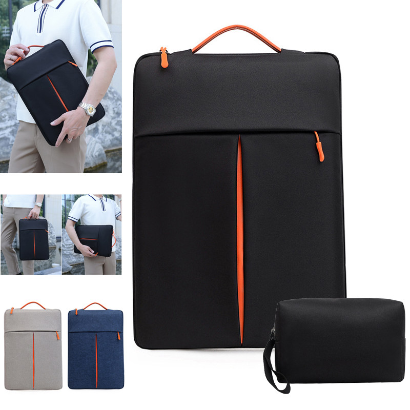 简约笔记本电脑包男女手提包适用苹果Macbookair13戴尔惠普15华为matebook14联想小新16寸保护套Pro防摔防水