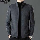 利郎男装 加厚立领夹克潮 休闲羊毛呢子外套春秋季 短款 毛呢大衣男士