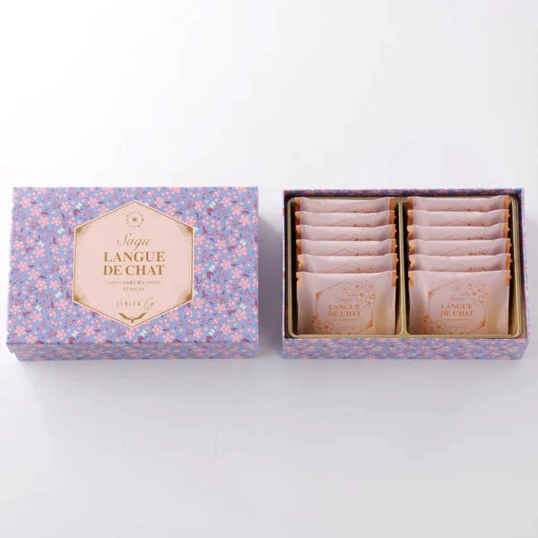 新品日本白色恋人ISHIYA 春季限定樱花夹心饼干巧克力曲奇礼盒