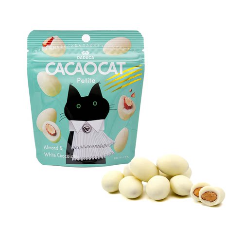 新品人气超可爱CACAOCAT 坚果杏仁巧克力白巧黑巧袋装