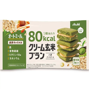 日本朝日Asahi玄米夹心饼干曲奇代餐80卡低卡低热量零食