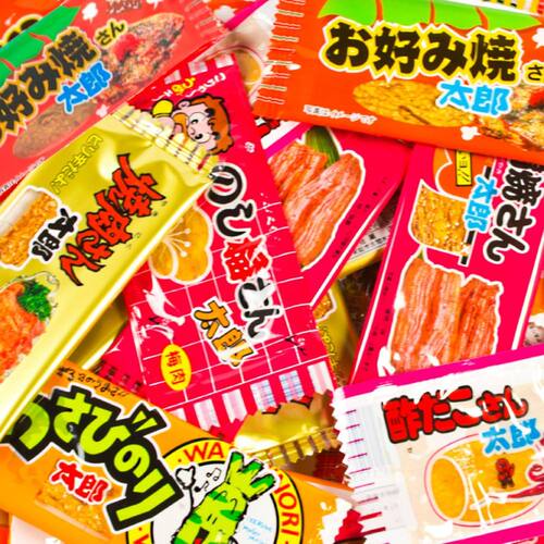 包邮日本蒲烧太郎菓道辣条小零食