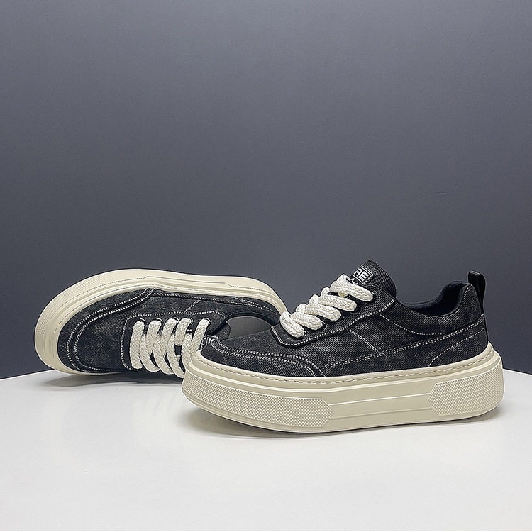 厚底增高鞋小众设计男潮鞋子2026青少年鞋子春款透气休闲男式板鞋