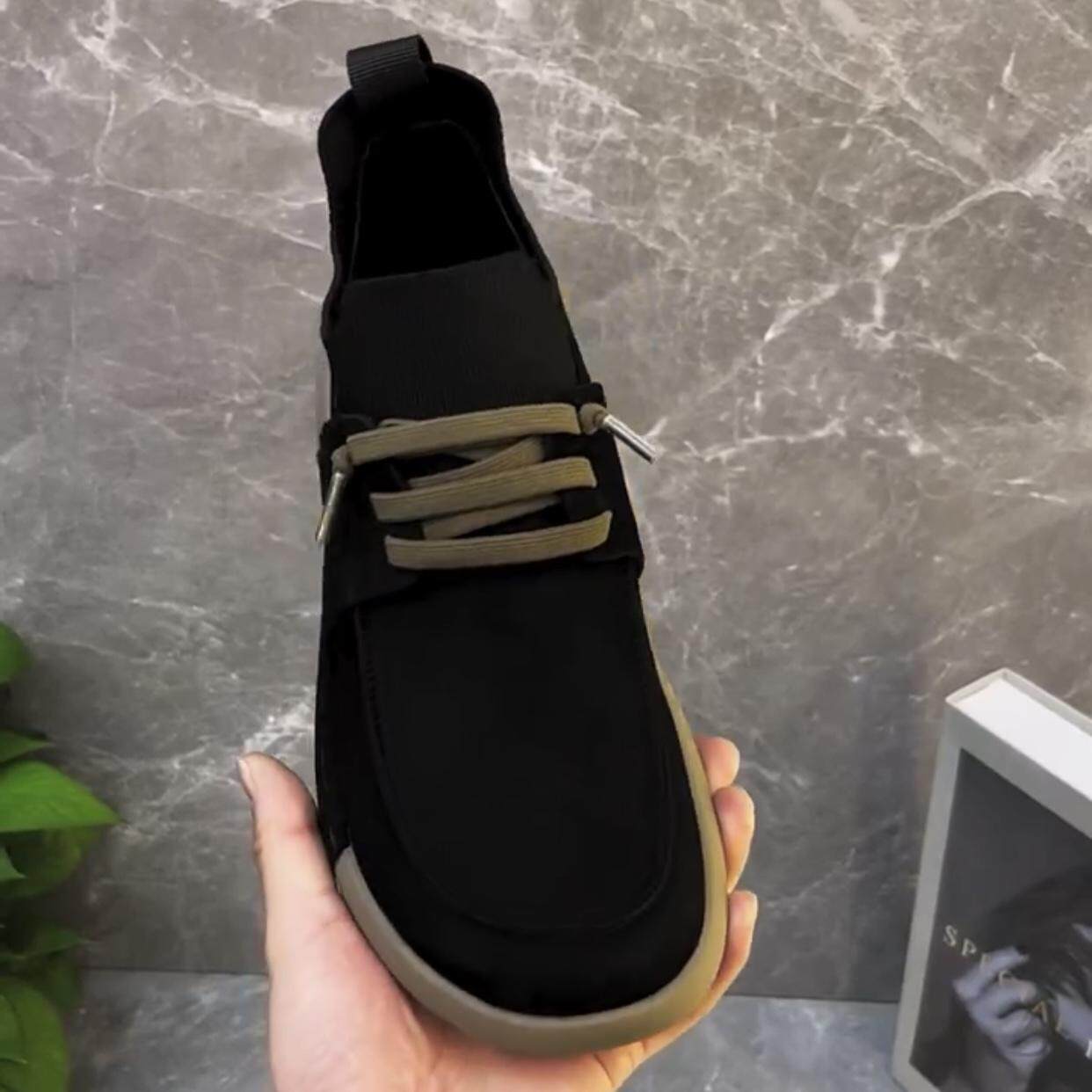 男鞋经典百搭商务芒果头磨砂时尚低帮鞋子轻便加绒保暖休闲秋冬季