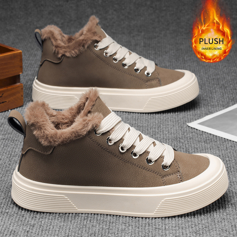 高帮男鞋秋冬季加绒保暖棉鞋
