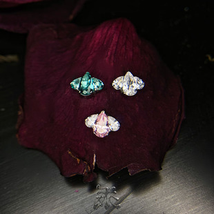 胖胖蜜蜂 锆石亚文化耳钉16/18g螺纹端植入级钛合金 高抛光防过敏