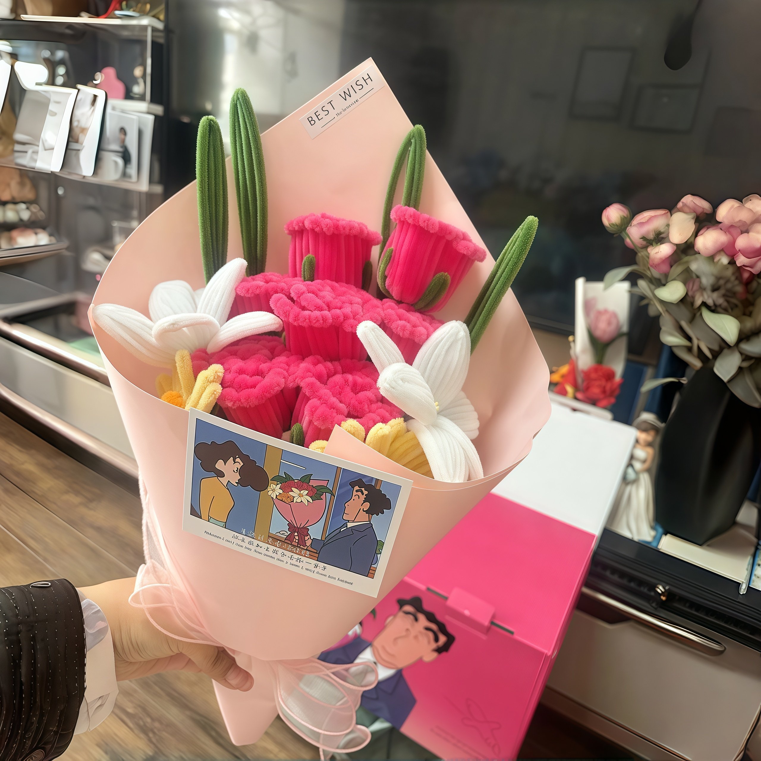 广志送美伢的花束diy手工扭扭棒玫瑰花材料包520情节人创意礼物,鲜花速递/花卉仿真/绿植园艺,仿真花,淘宝优惠券,粉丝福利购,淘宝优惠卷