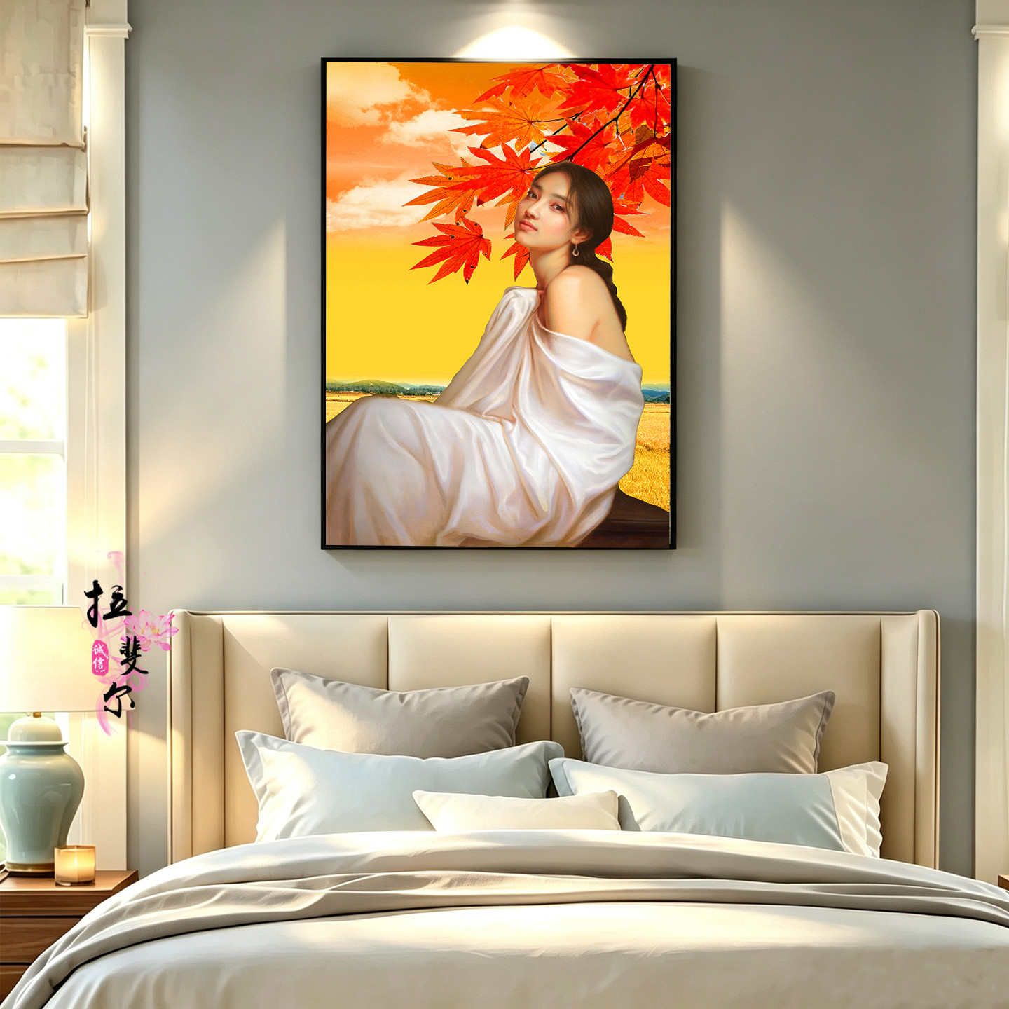 美女装饰画人物壁画卧室客厅挂画酒店艺术画会所美容院挂画民俗画
