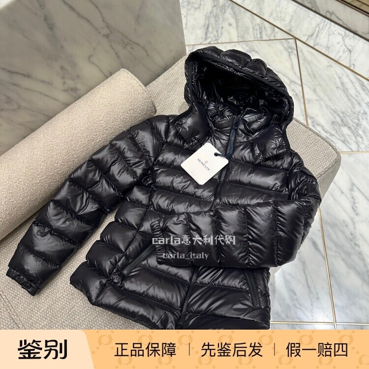 Moncler蒙口 bady经典女士羽绒服 黑色亮面 意大利代购