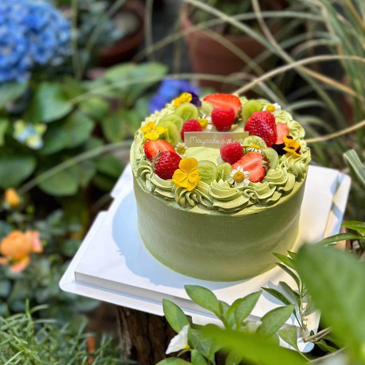 开心果奶油蛋糕新鲜水果春日小清新森系甜品动物奶油绿色同城配送,零食/坚果/特产,生日/节日蛋糕,淘宝优惠券,粉丝福利购,淘宝优惠卷