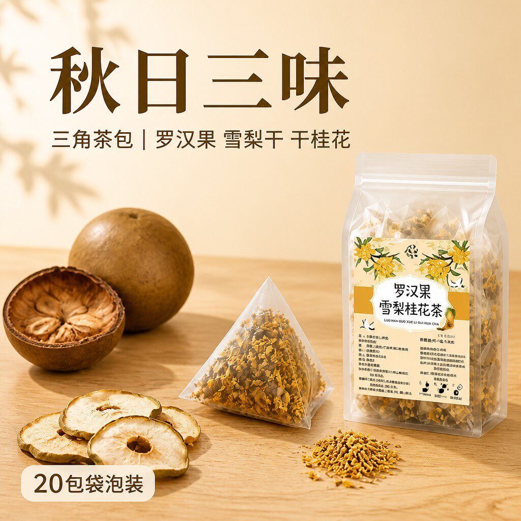 秋日三味桂花三角茶包20包