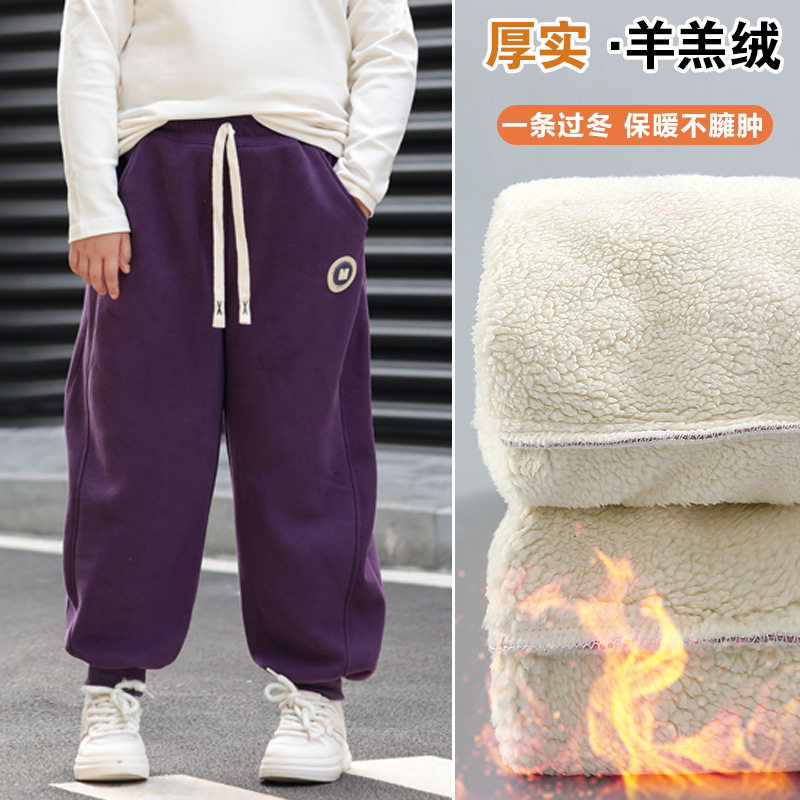 胖女童加绒加厚裤子中大童加肥
