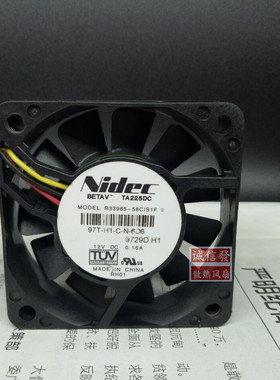 原装正品 NIDEC 6015 R33965-58CIS1F 12V 0.16A 6CM 3线散热风扇
