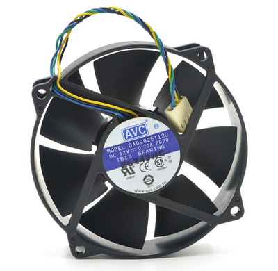 AVC 9025 12V 0.7A DA09025T12U 9CM 电脑CPU机箱大风PWM四针风扇