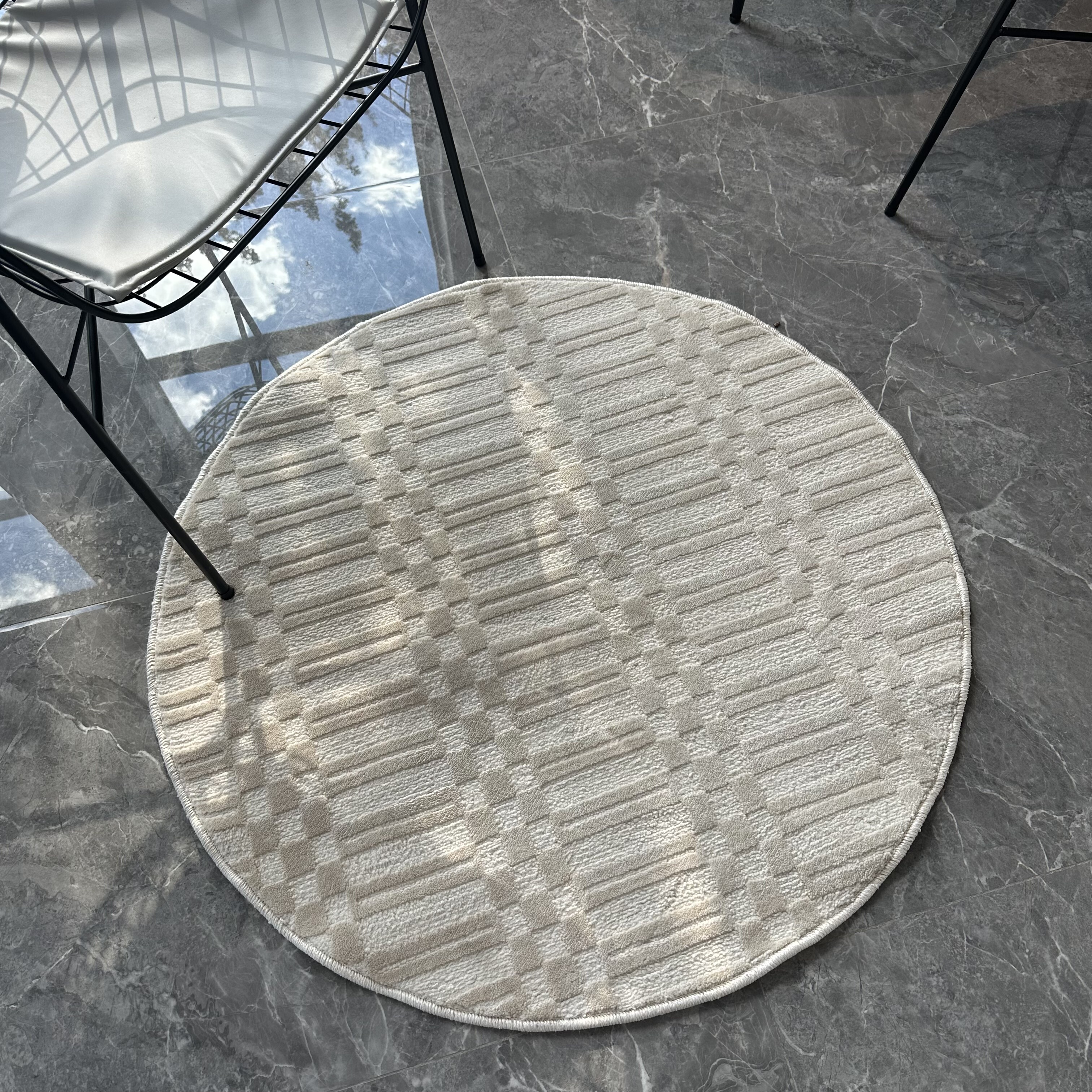 圆形地毯客厅卧室床边毯书房书桌地毯现代简约高级感地垫没有胶水