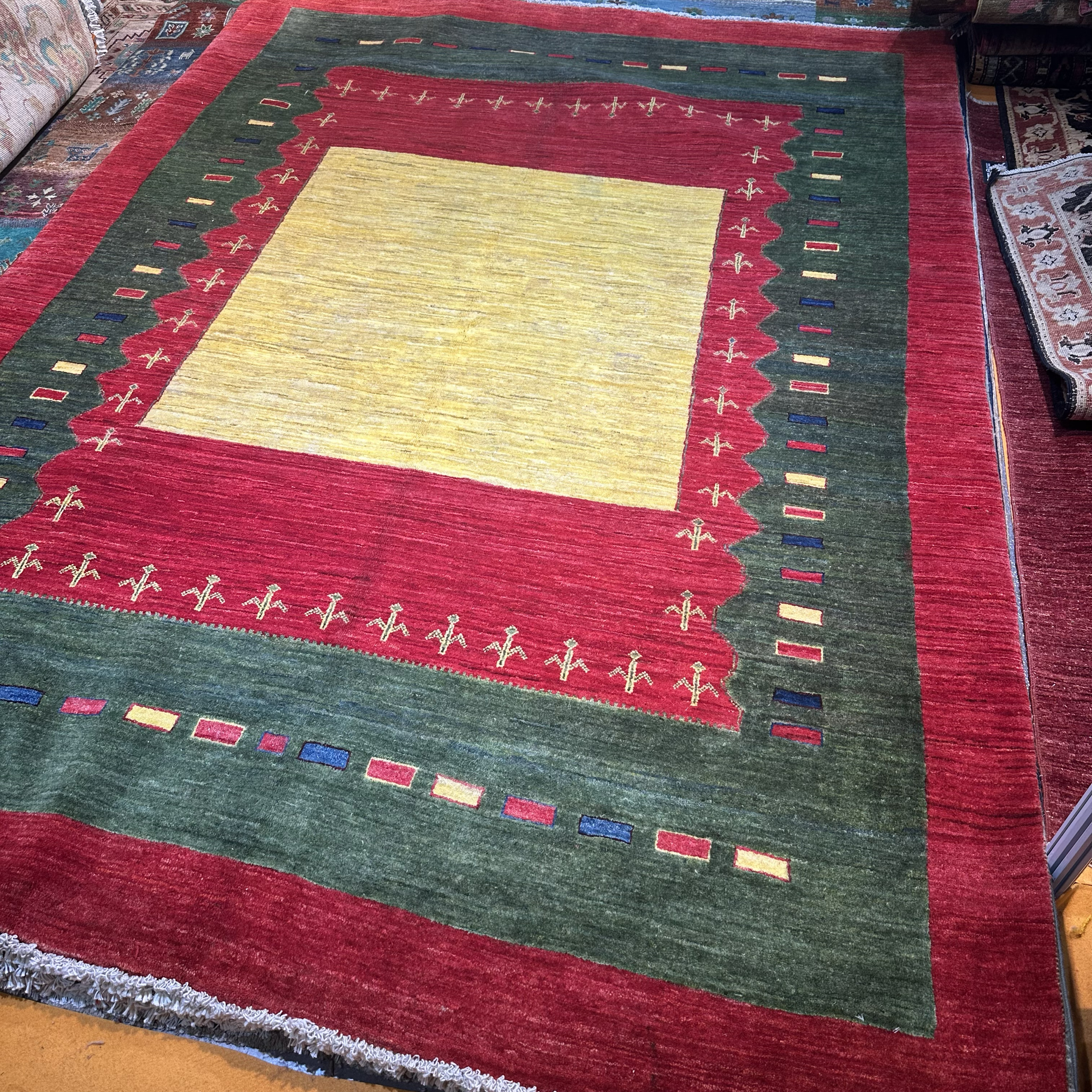 阿富汗进口羊毛手工地毯波西米客厅卧室衣帽间地毯2.43米*1.79米