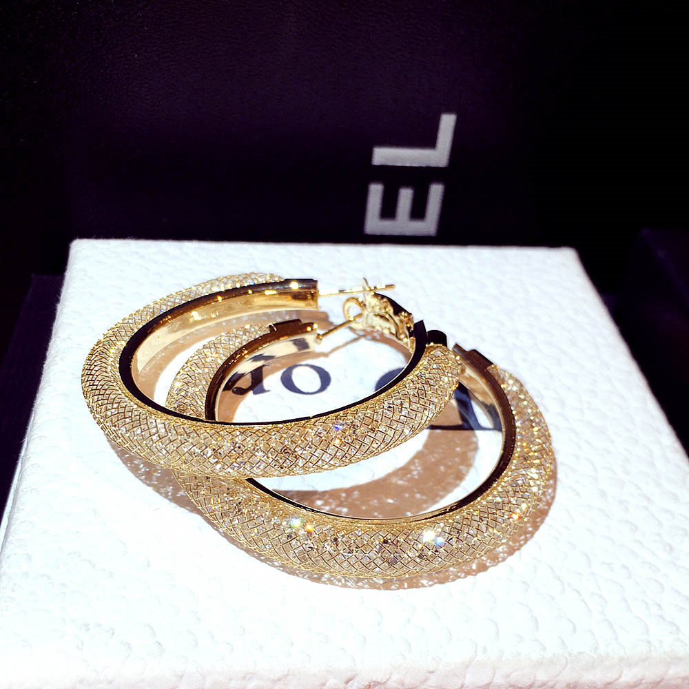 水钻镂空新潮欧美个性夸张女耳环