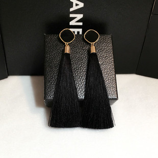 流苏耳环韩国百搭耳饰品个性网红欧美复古耳坠简约长款气质耳钉女