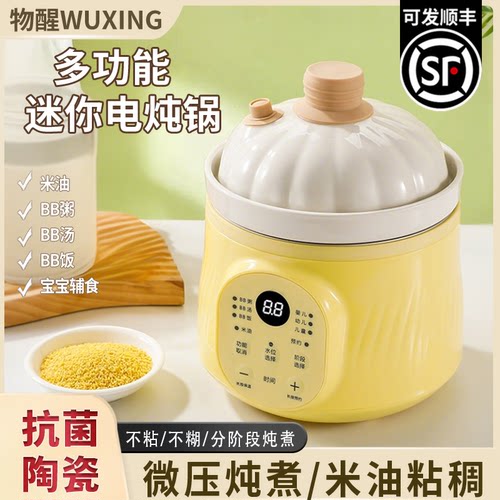 多功能迷你电炖锅家用婴儿煲汤煮粥锅迷你电炖盅电热锅煮粥神器