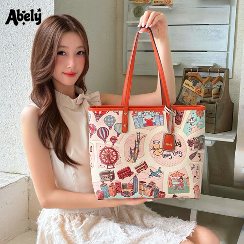 女包印花托特包大包大容量通勤包