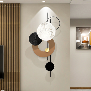 2024新款墙饰玄关挂饰现代轻奢格栅壁饰电视机两侧背景墙装饰挂件