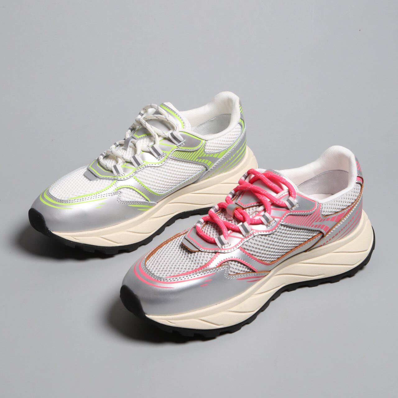 台版流行舒服不重软鞋底牛皮面羊皮内运动鞋女休闲鞋波鞋老爹鞋