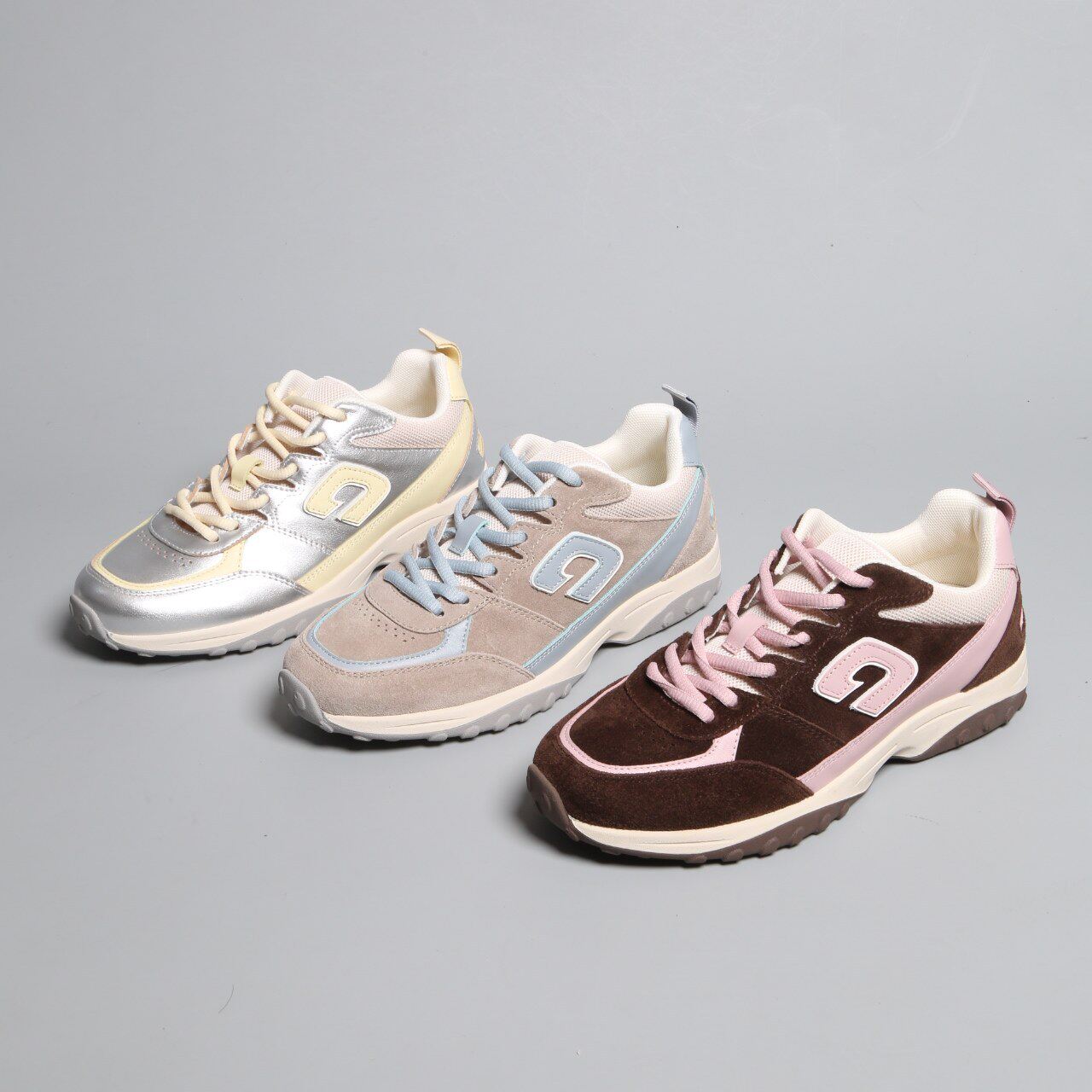 台版流行舒服不重系带牛磨砂皮面内羊皮女运动鞋休闲鞋波鞋跑步鞋