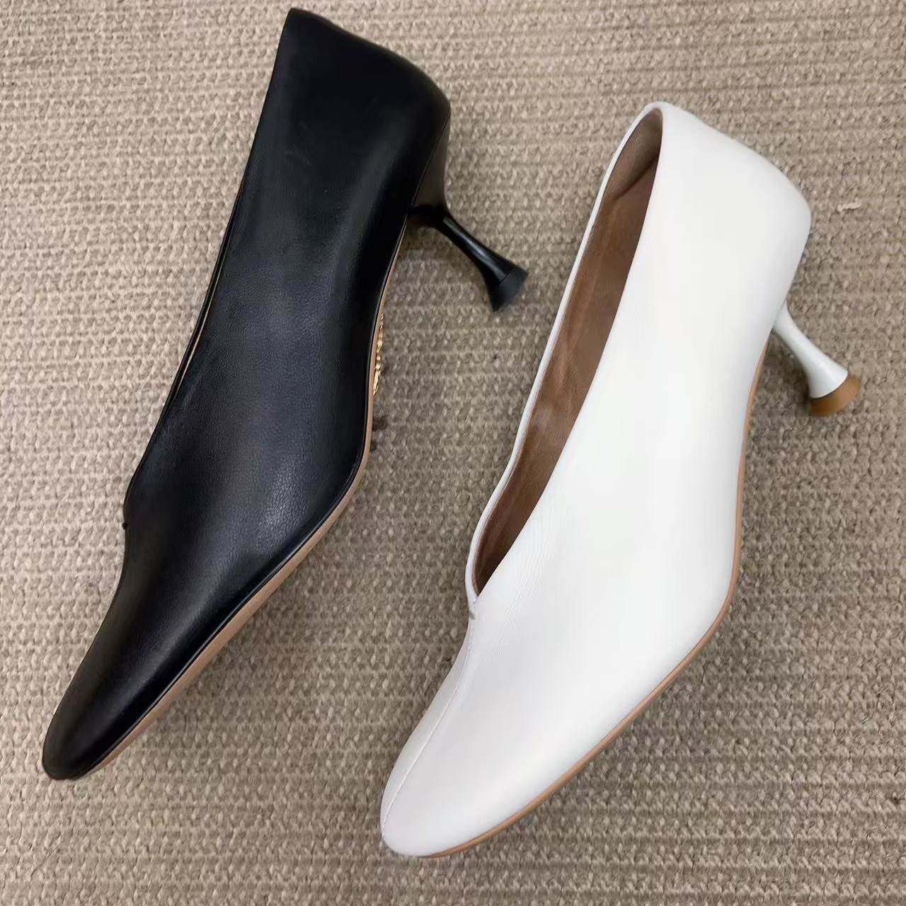 大菠萝款羊胎皮面羊皮防滑鞋底内里细跟跟单鞋女鞋高跟鞋上班鞋,女鞋,深口单鞋,淘宝优惠券,粉丝福利购,淘宝优惠卷