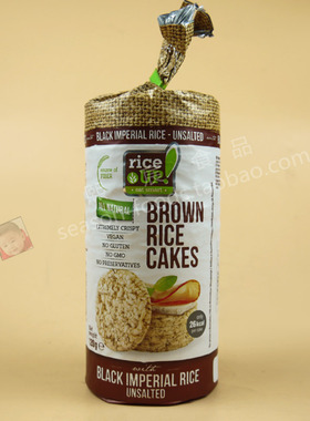 甘齿记进口原味糙米饼120g休闲健身代餐膨化零食Rice Cakes