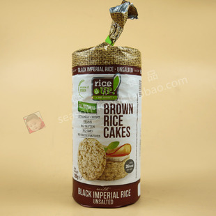 甘齿记进口原味糙米饼120g休闲健身代餐膨化零食Rice Cakes