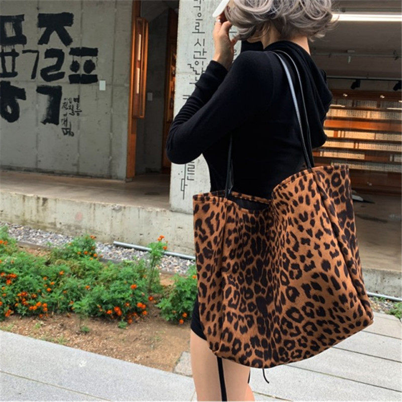 韩国秋冬季豹纹时尚风单肩包新品