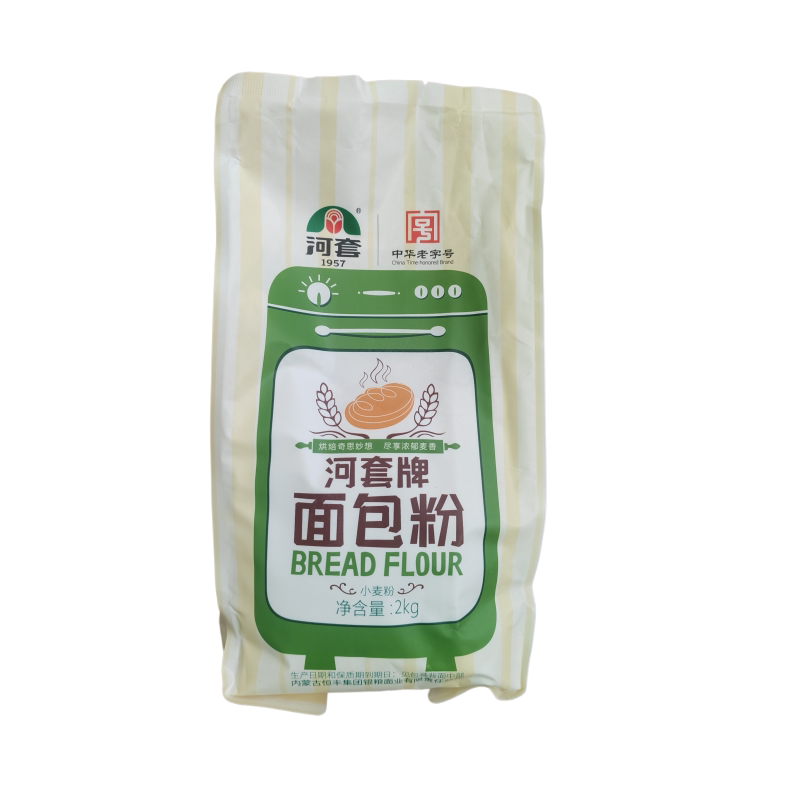 河套面包粉2kg高筋面粉吐司麦芬披萨通用面包机烘焙 健康易拉丝