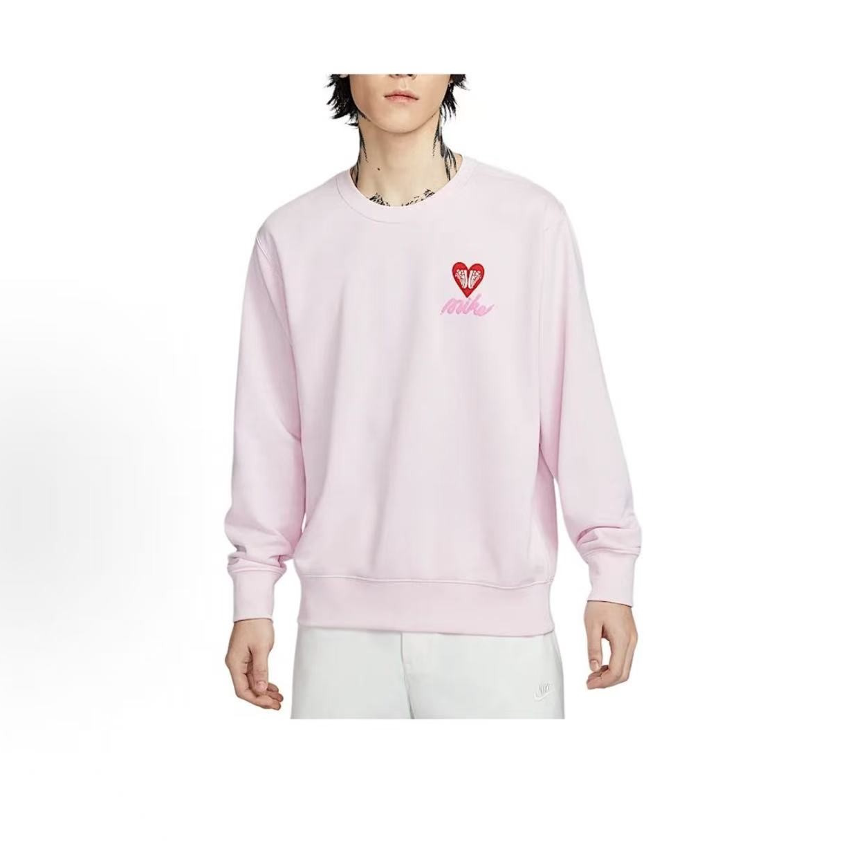 NIKE耐克 Sportswear FW25 时尚圆领情侣款粉色卫衣 IB8233-663