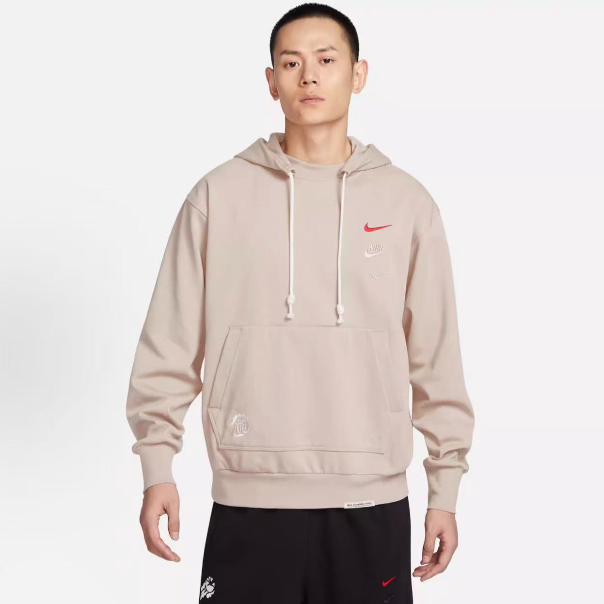 NIKE耐克龙腾三钩系列 篮球套头男款加绒连帽卫衣 FZ9041-126